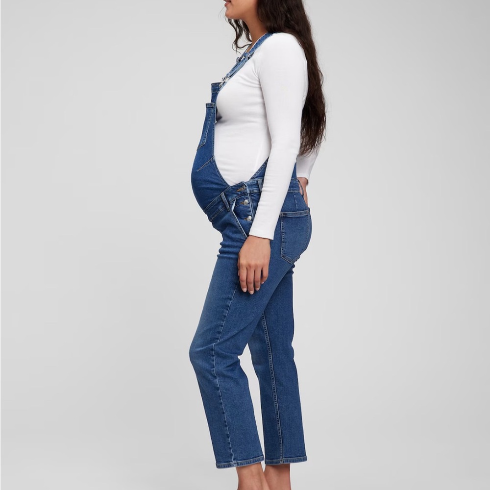 GAP Maternity Denim Overalls | Size M | Adjustable Straps | NWT/Excellent